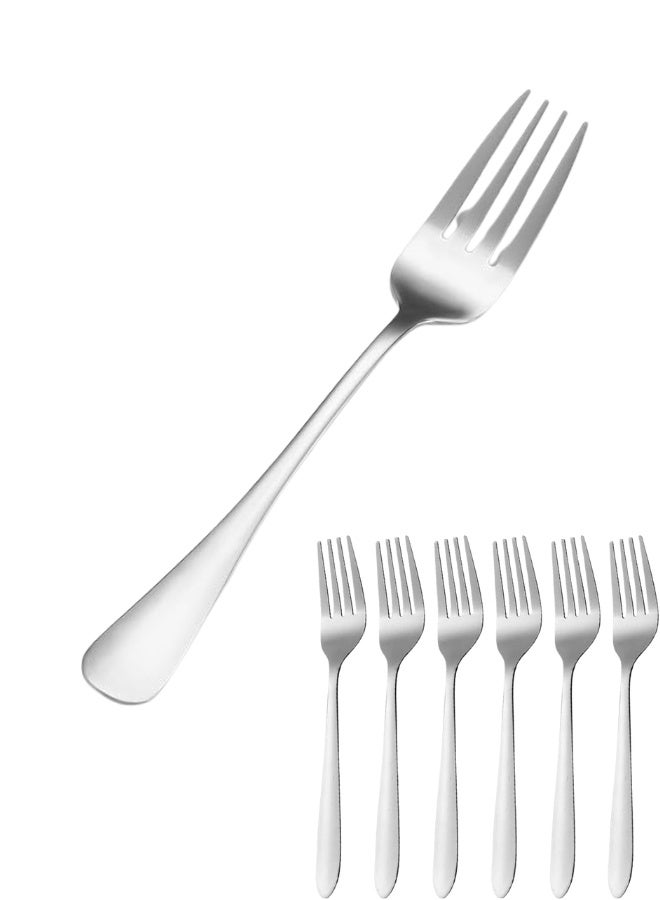 Luxury Dinner Forks Set of 6 Pieces – 21cm Stainless Steel 18/10 Table Forks with Smooth Polished Edges – Classic Mirror Finish Flatware for Daily Home Use - Image 1